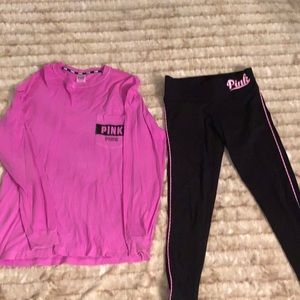 Leggings and tee shirt